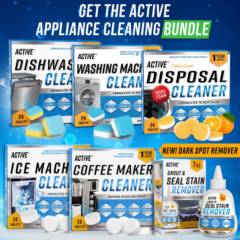 Active Dishwasher Cleaner And Deodorizer Tablets - 24 Pack Deep Cleaning Descaler Pods for Dish Washer Machine, Heavy Duty, Septic Safe, Natural Limescale Remover, Calcium, Odor, Smell - 12 Month Supply - Image 5